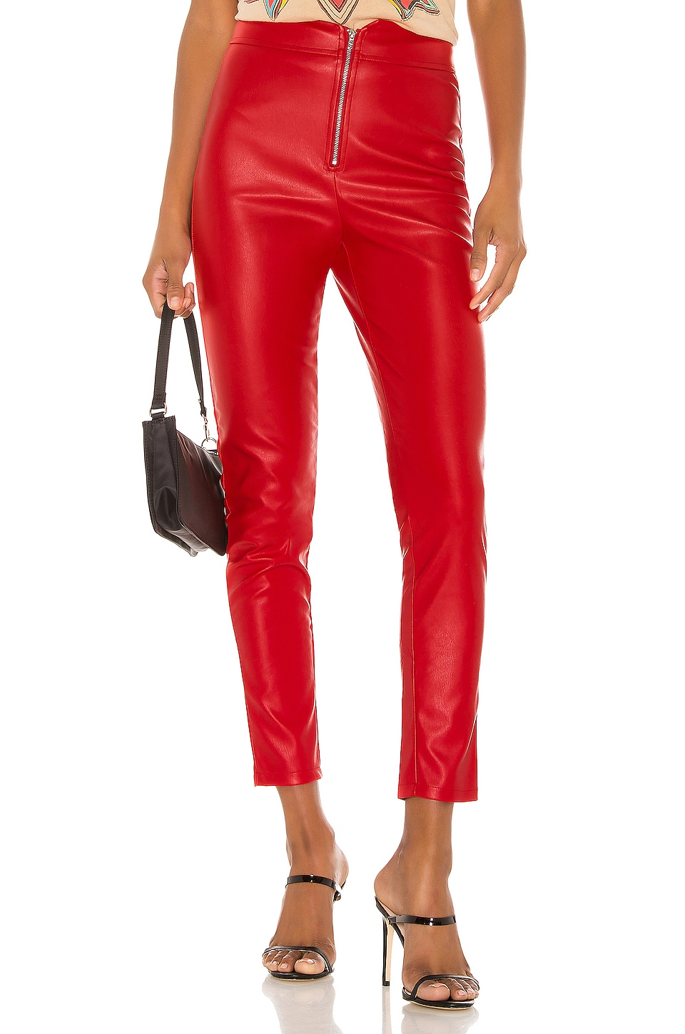superdown Shonda Faux Leather Pants in Red | REVOLVE