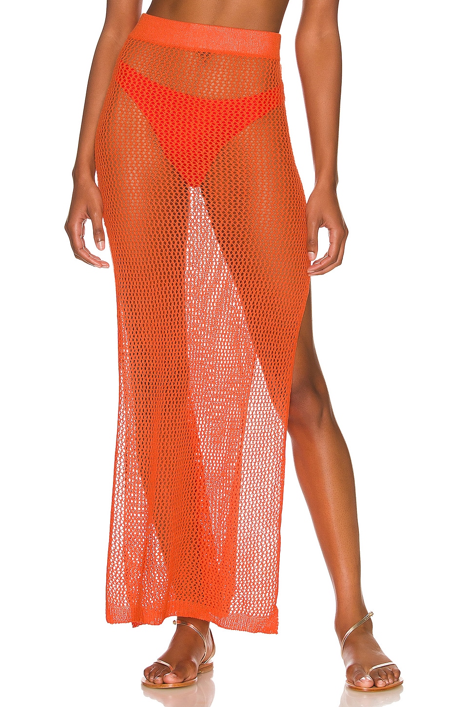 Yael Knit Maxi Skirt in Orange. Revolve Women Clothing Skirts Maxi Skirts 