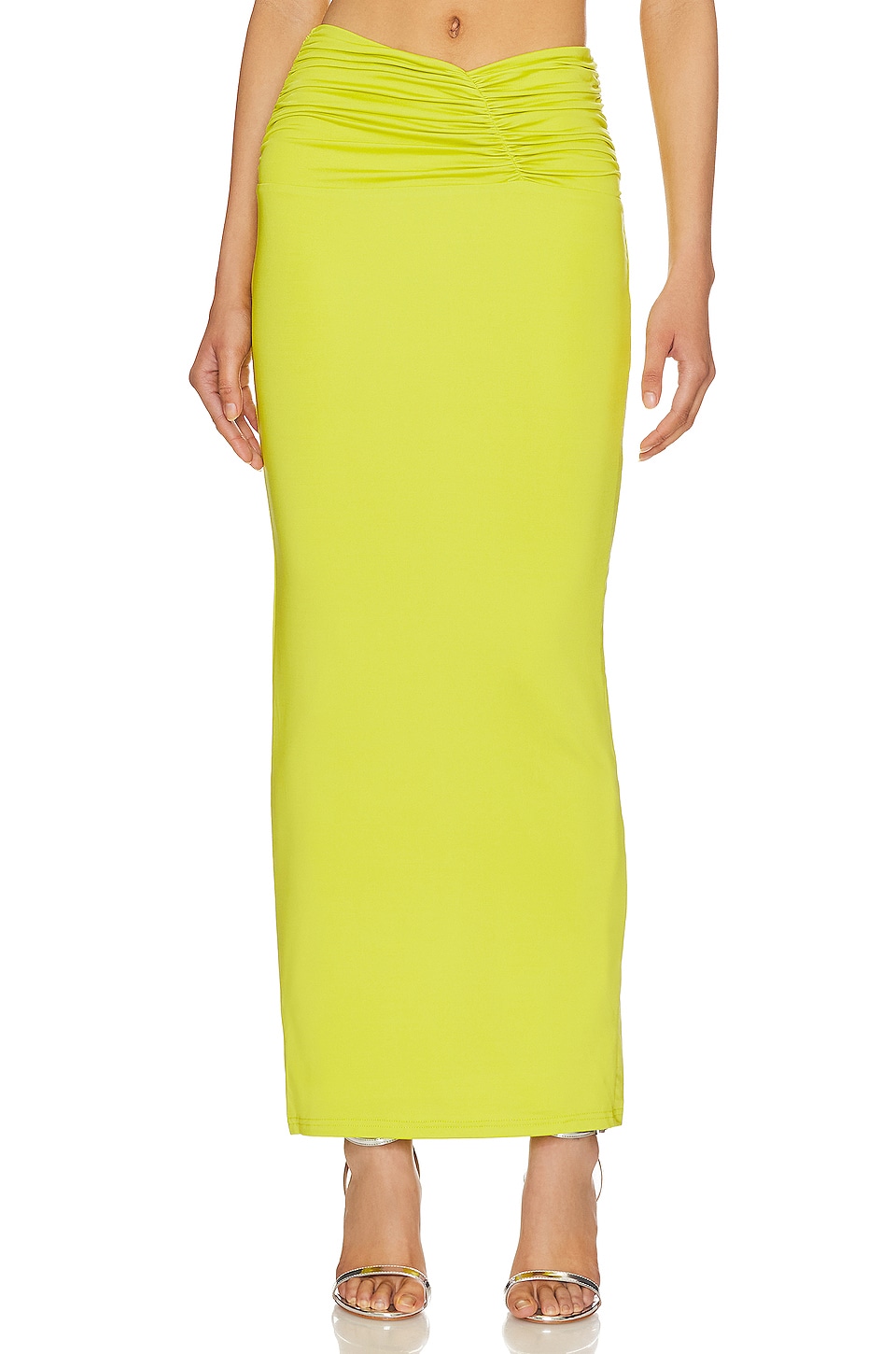 view 1 of 4 Aluna Maxi Skirt in Neon Yellow