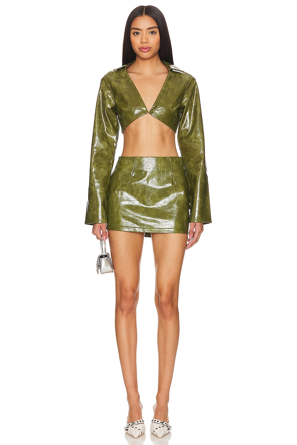 Ethel Faux Leather Skirt