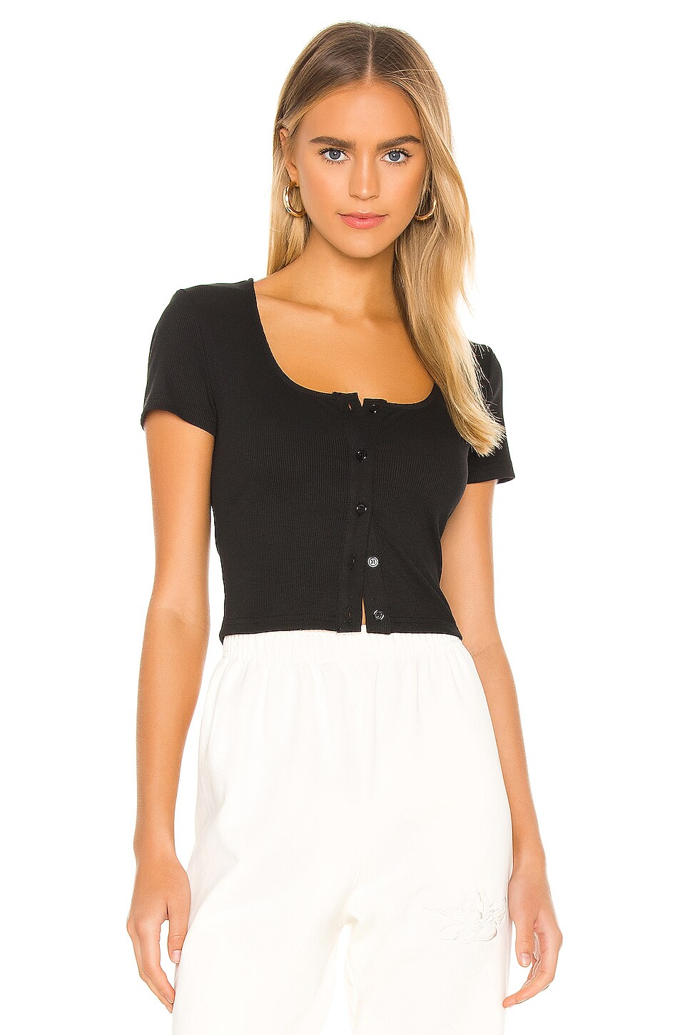 superdown Savannah Button Top in Black | REVOLVE