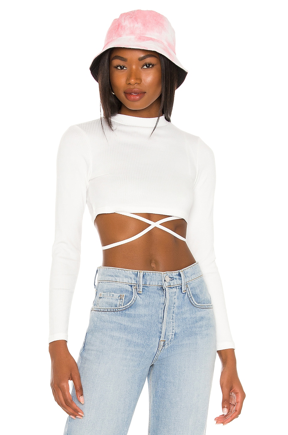 superdown Mia Crop Tee in White