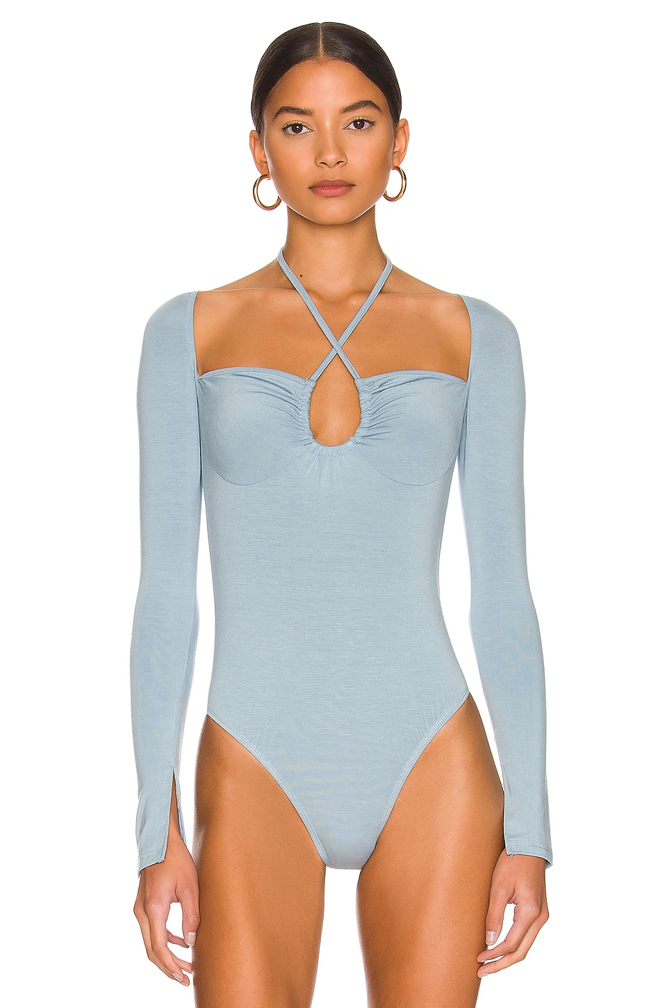 superdown Storme Bodysuit in Dusty Blue