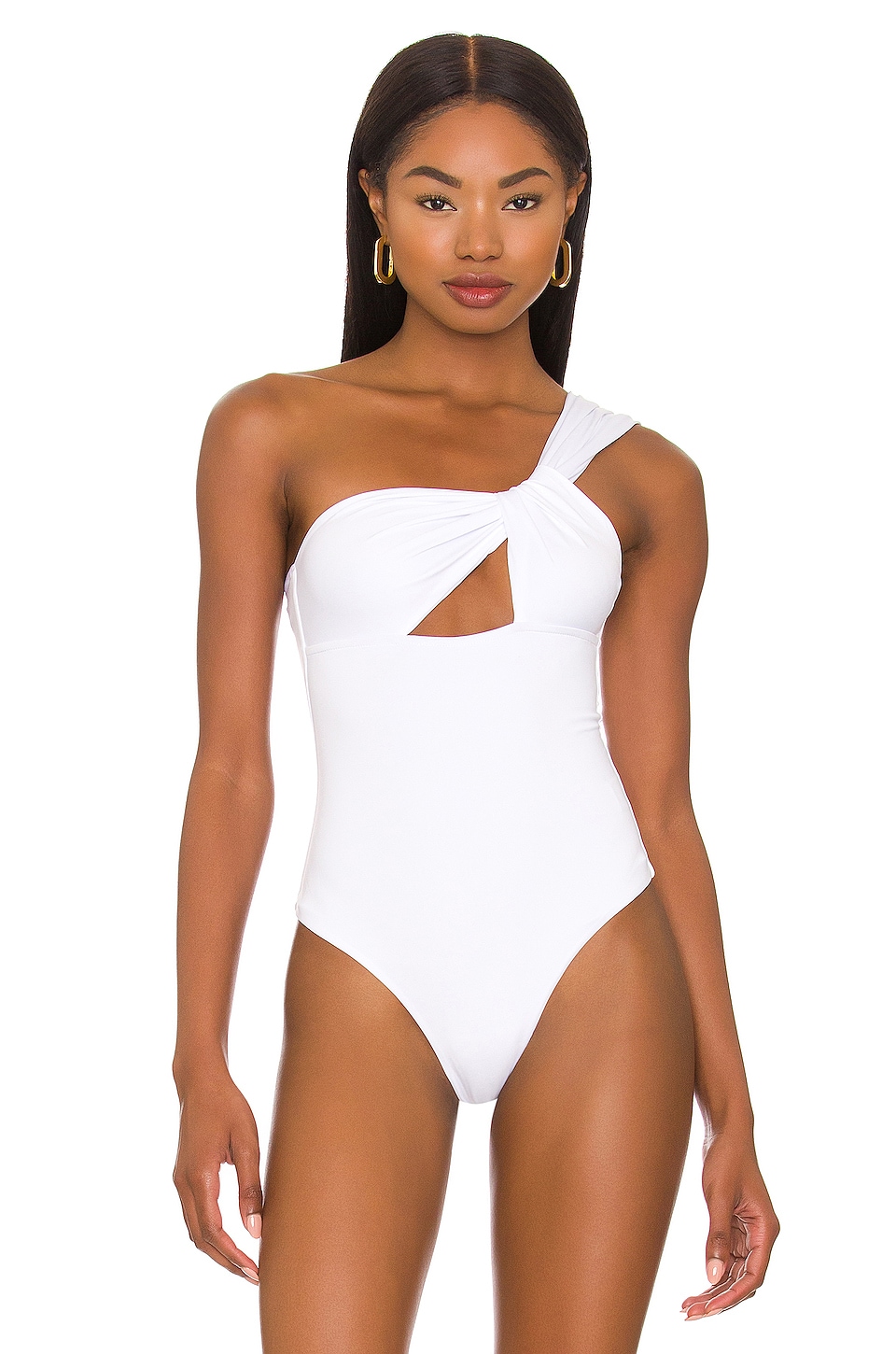 superdown Jimena One Shoulder Bodysuit in White