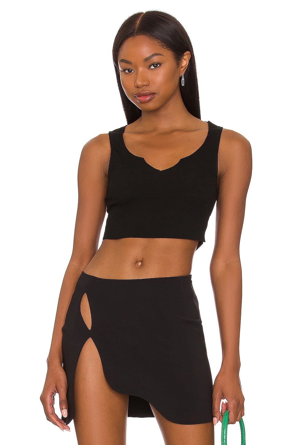 view 1 of 4 Mimi Notch Neck Top in Black