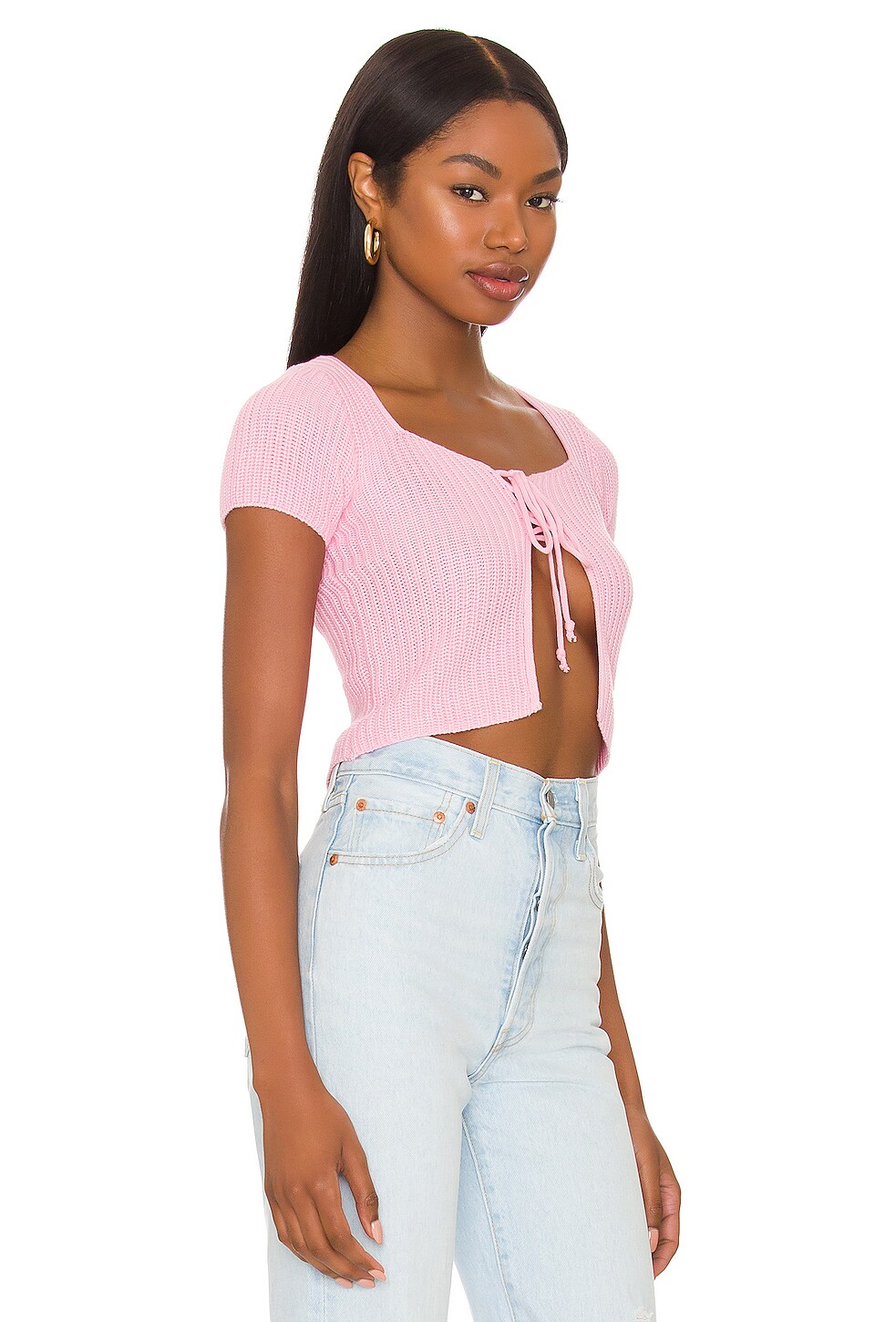 superdown Audrey Knit Top in Pink