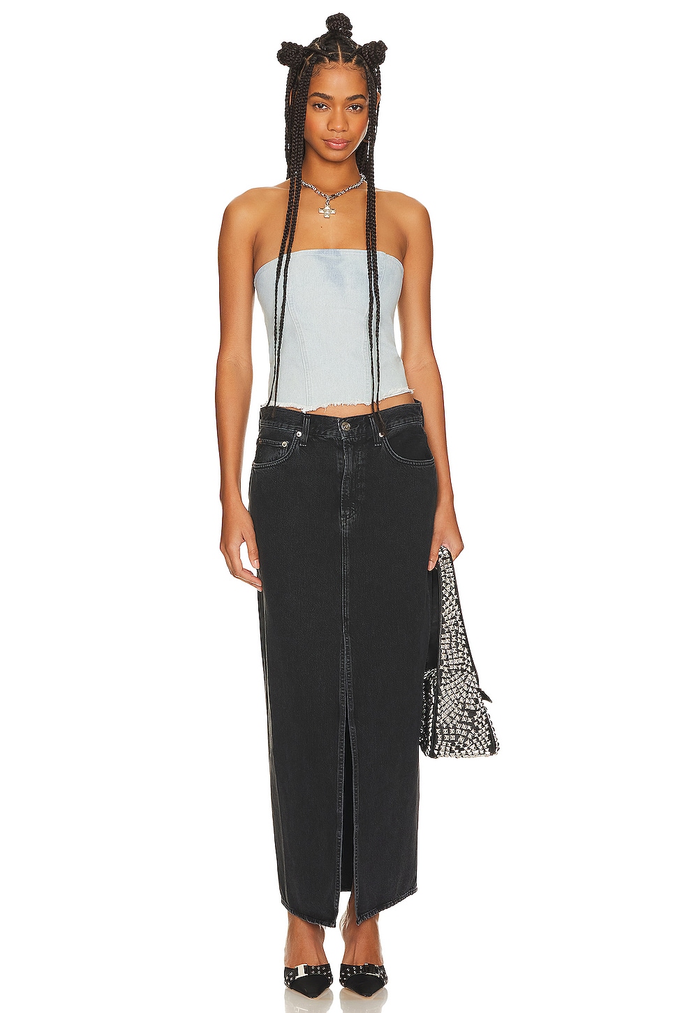 Domonique Strapless Denim Top