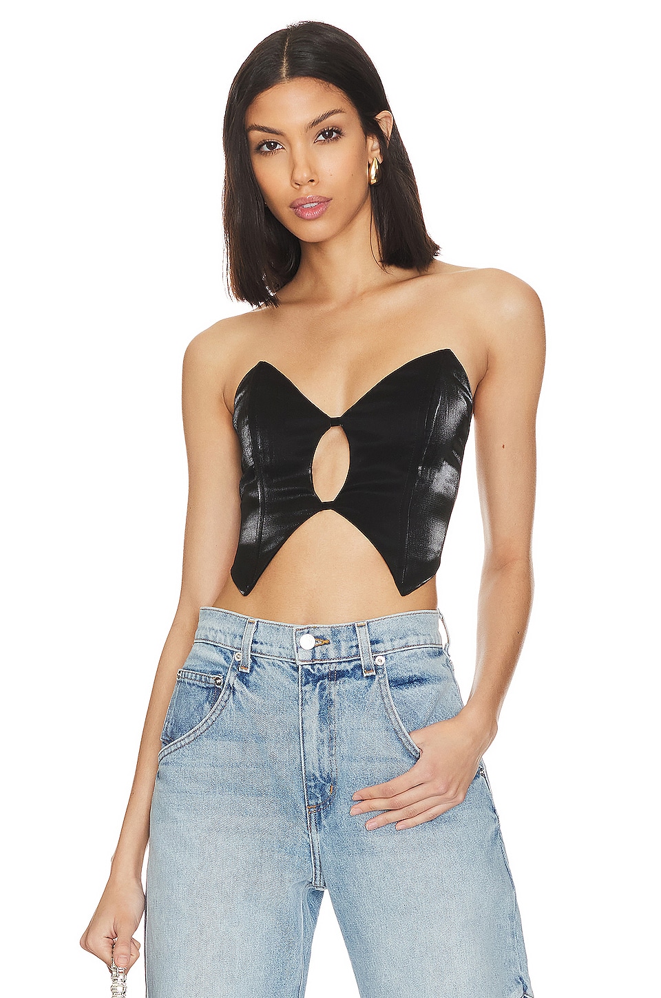 view 1 of 4 Clara Cut Out Top in Black