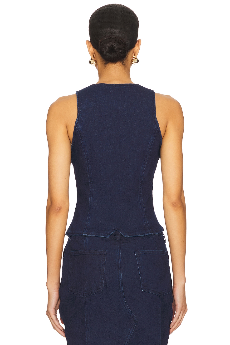 Darlah Denim Vest Top - Thumbnail 3