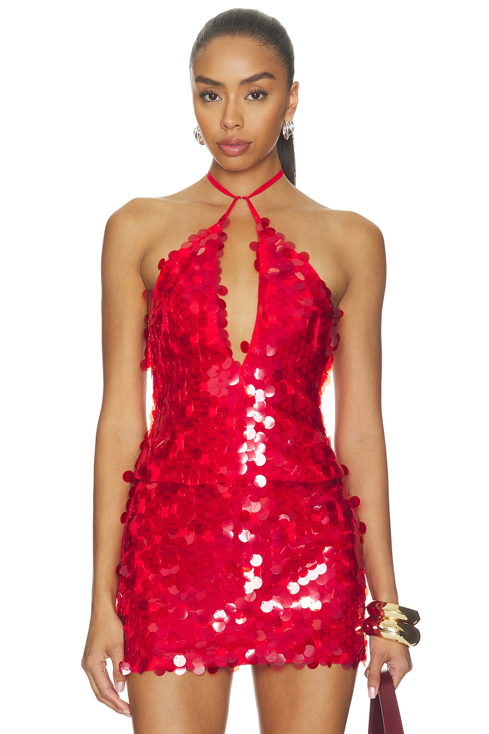 Celia Halter Top in Red View 1 of 5