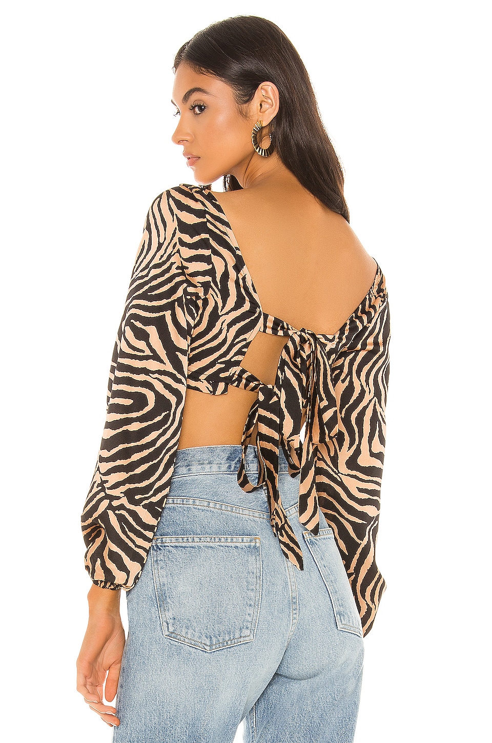 view 1 of 4 Daria Tie Back Top in Animal Print