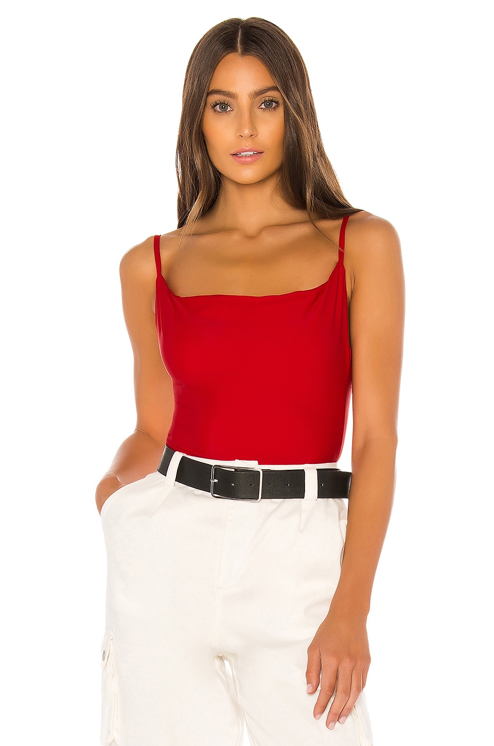 superdown Missy Cowl Bodysuit in Red | REVOLVE