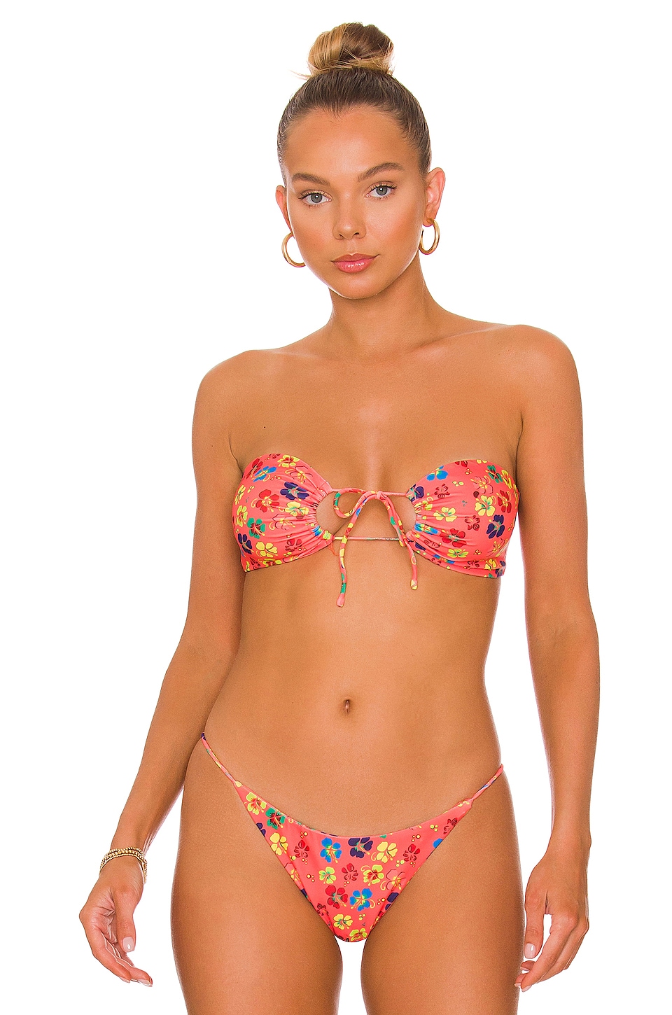 view 1 of 4 Alina Bikini Top in Orange Floral