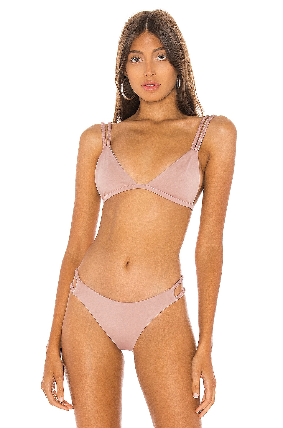 view 1 of 4 Chloe Braided Bikini Top in Mocha