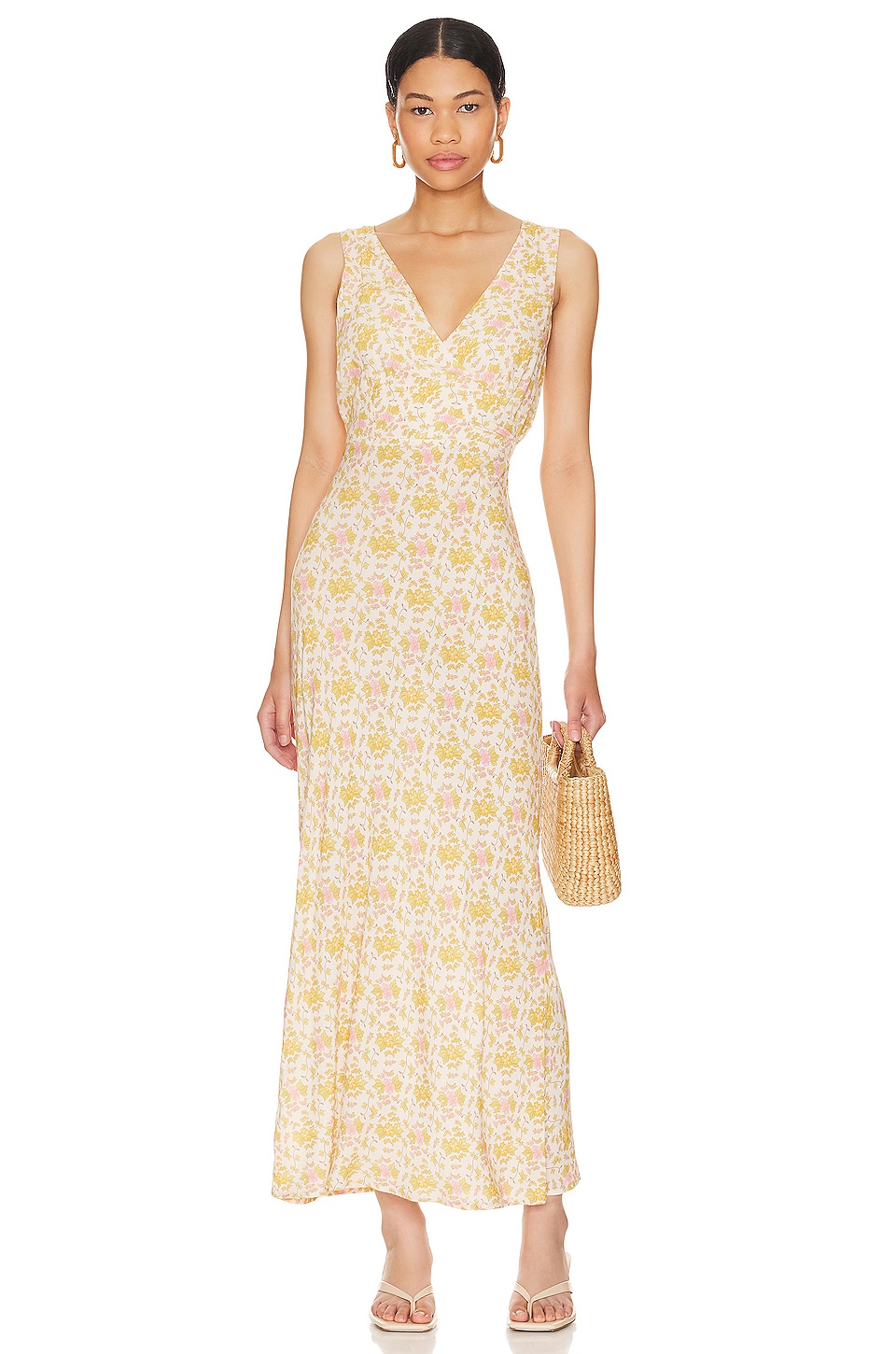 SPELL Yellow Rose Bias Maxi Dress in Honeysuckle | REVOLVE