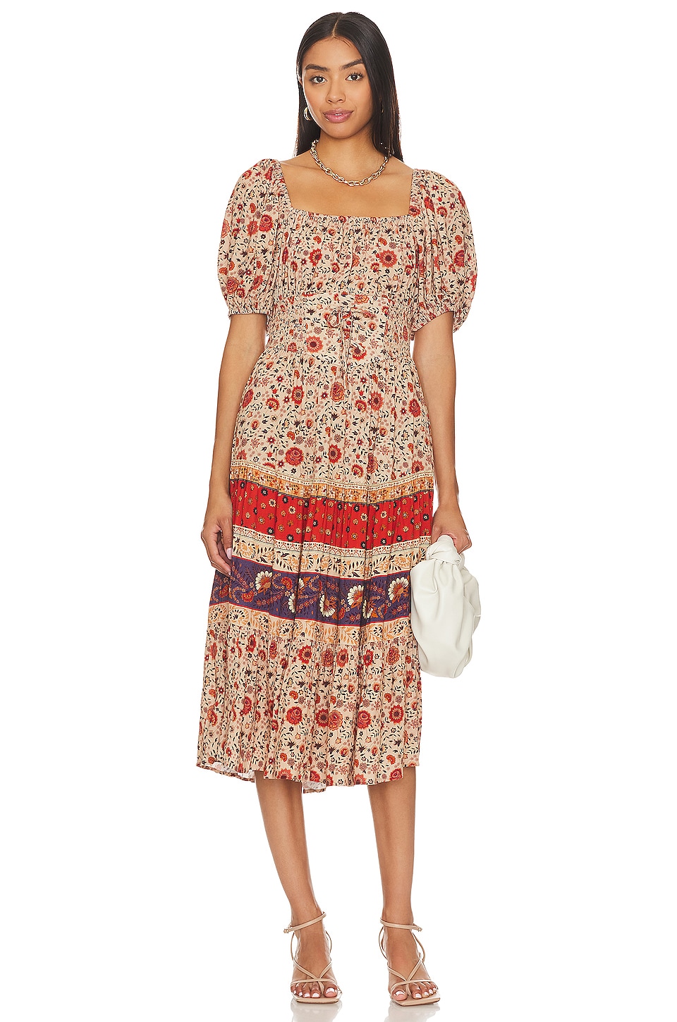 SPELL Lady Untamed Midi Dress in Tea Leaf | REVOLVE