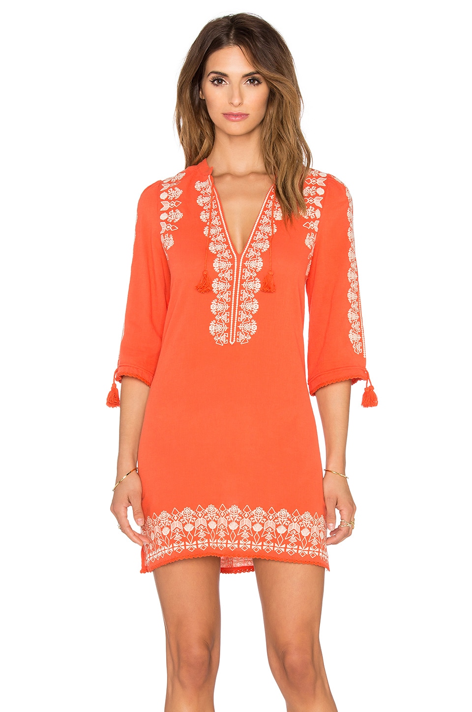 embroidered tunic dress