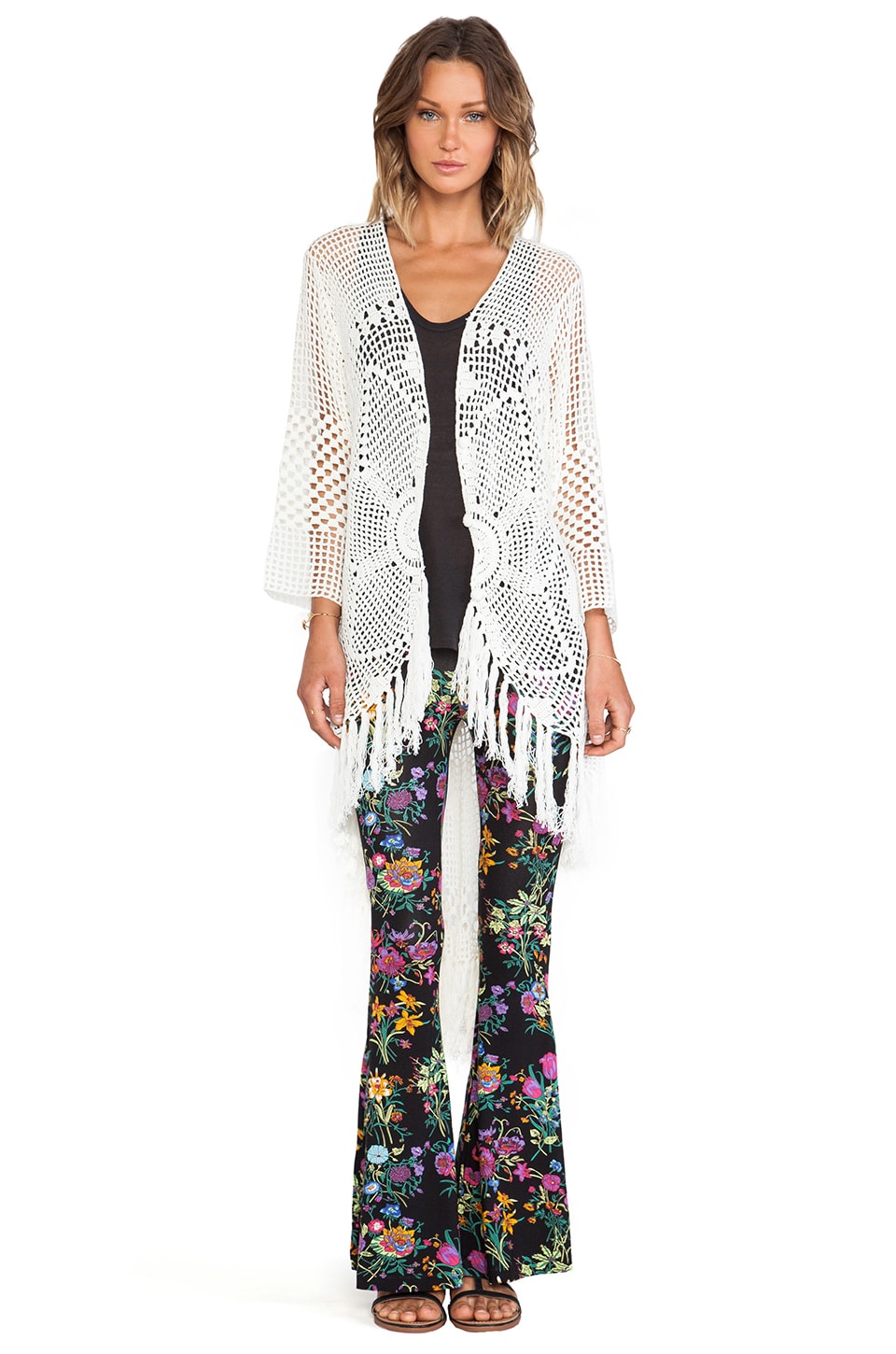 Spell & The Gypsy Collective Mandala Crochet Coat in Ivory | REVOLVE