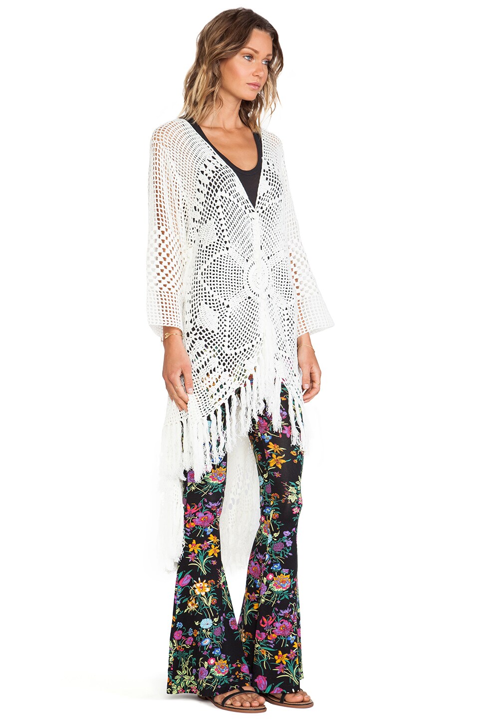 Spell & The Gypsy Collective Mandala Crochet Coat in Ivory | REVOLVE