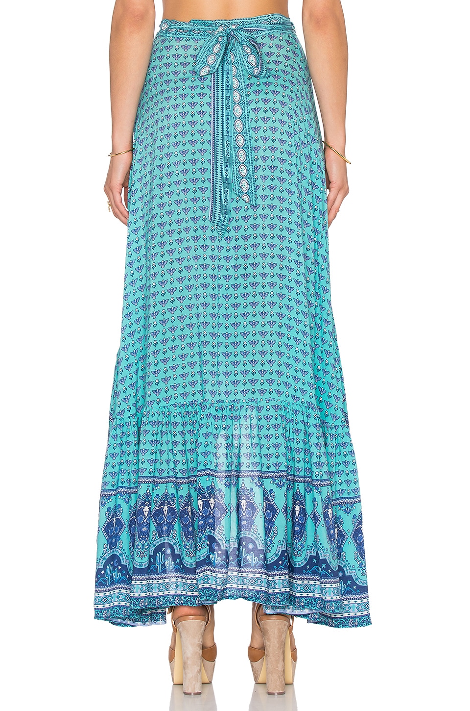 Spell & The Gypsy Collective Sunset Road Wrap Skirt in Aqua | REVOLVE