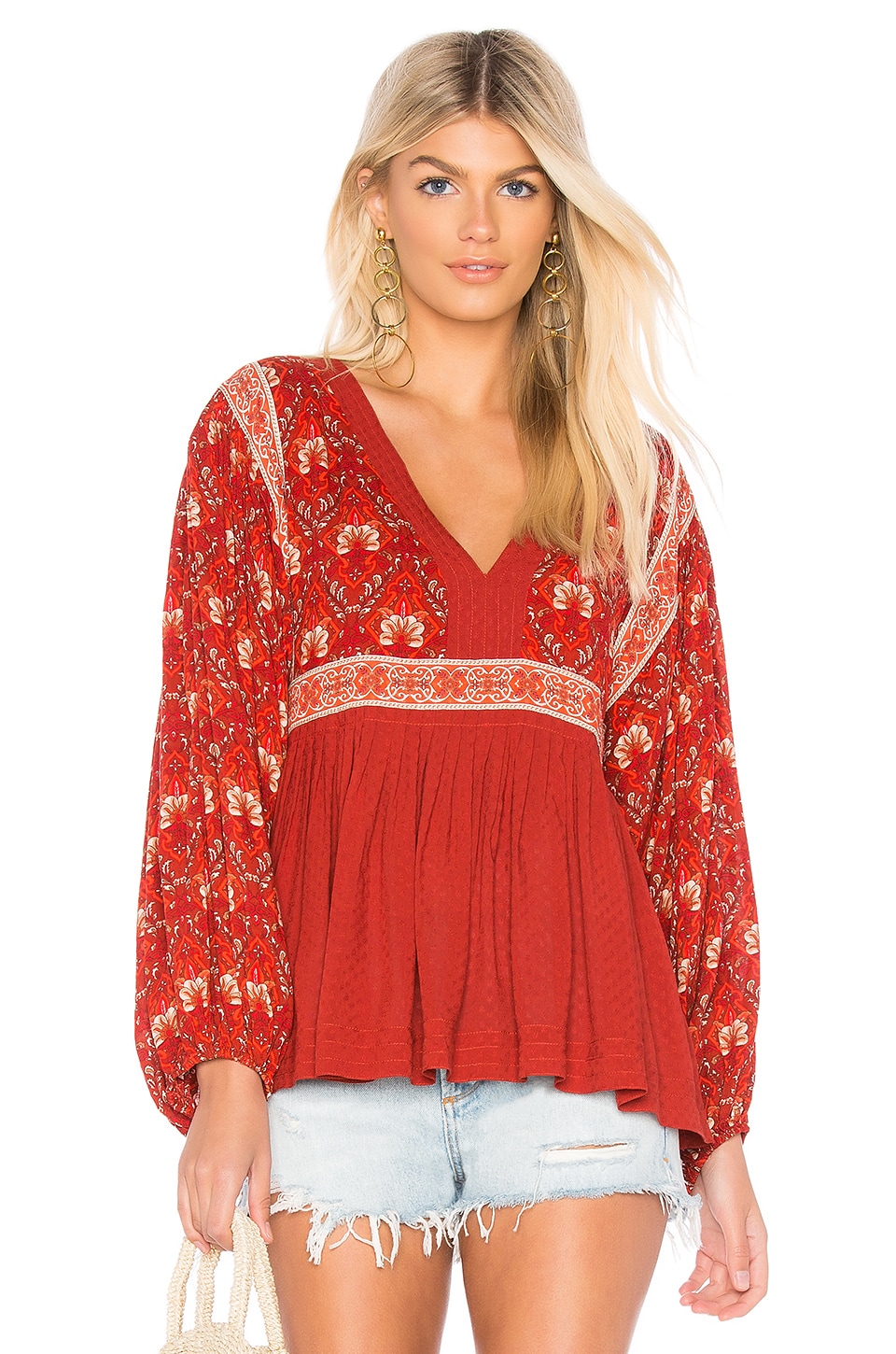 SPELL & THE GYPSY COLLECTIVE JEWEL SMOCK BLOUSE