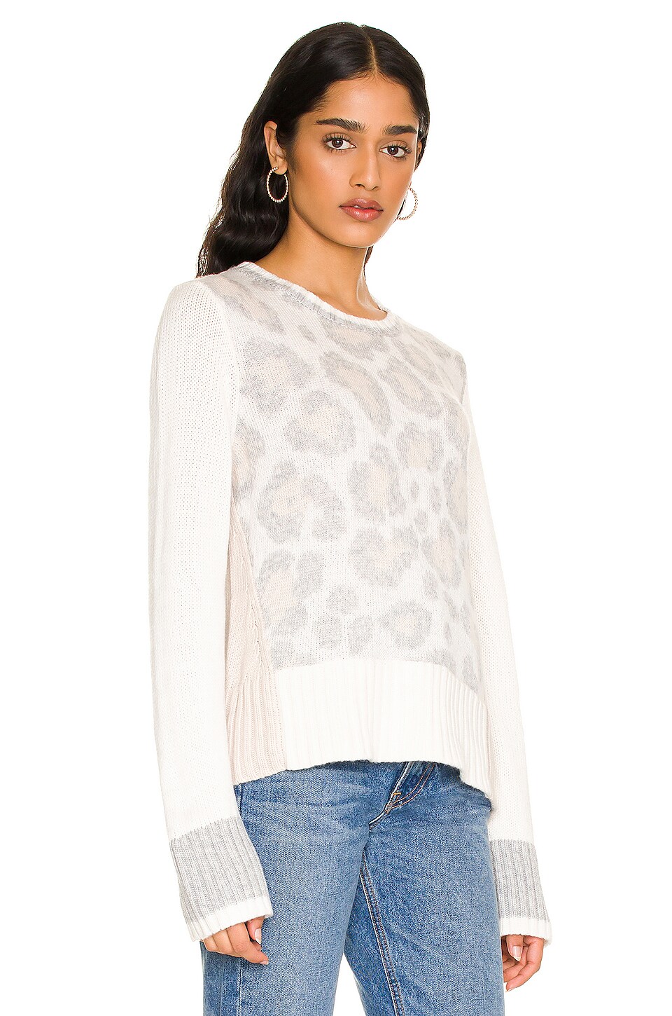 Splendid Mally Sweater in Toast Leopard