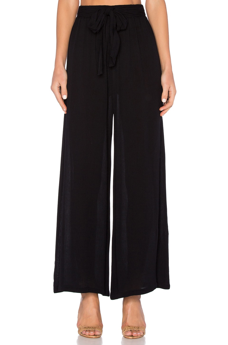 Splendid Crinkle Gauze Pant in Black REVOLVE
