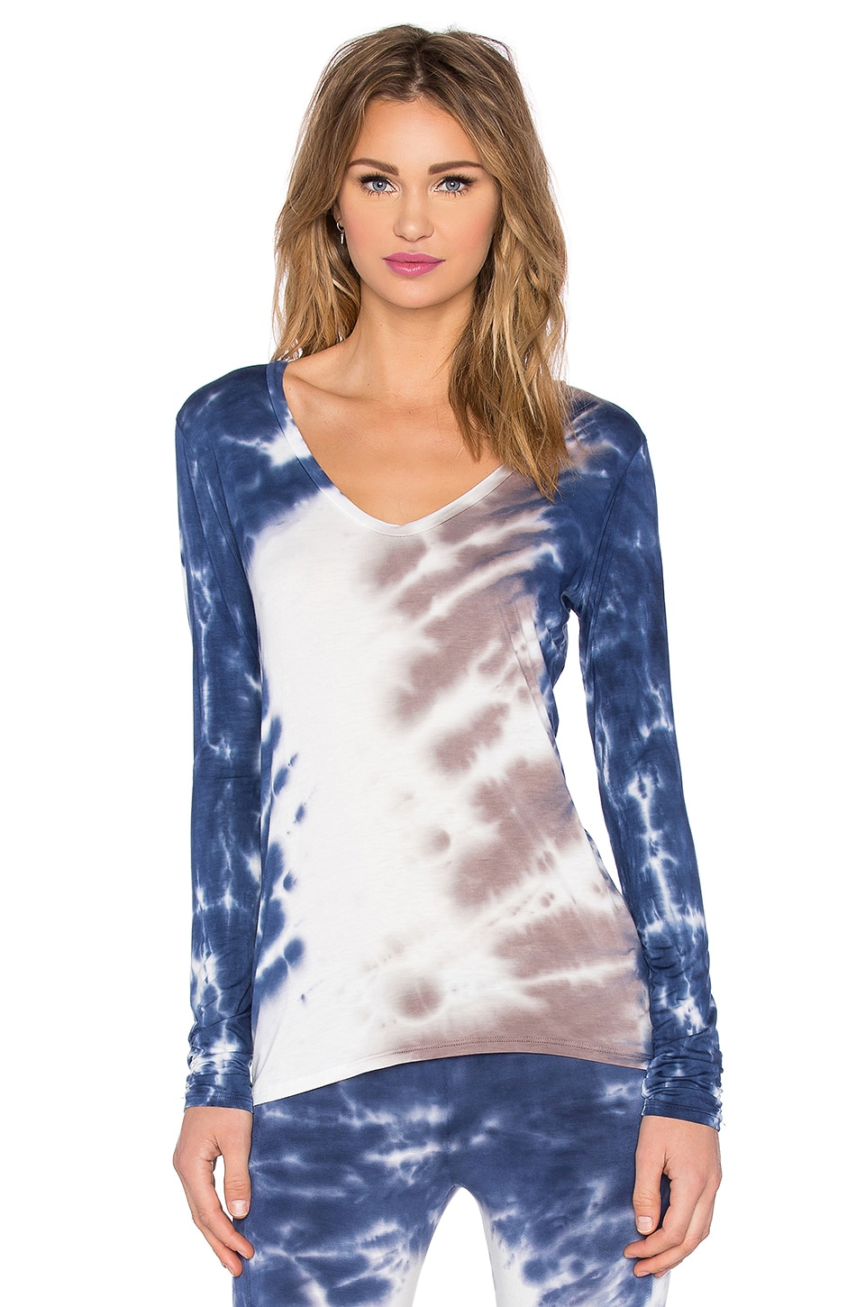 Splendid Rayon Jersey Long Sleeve V 