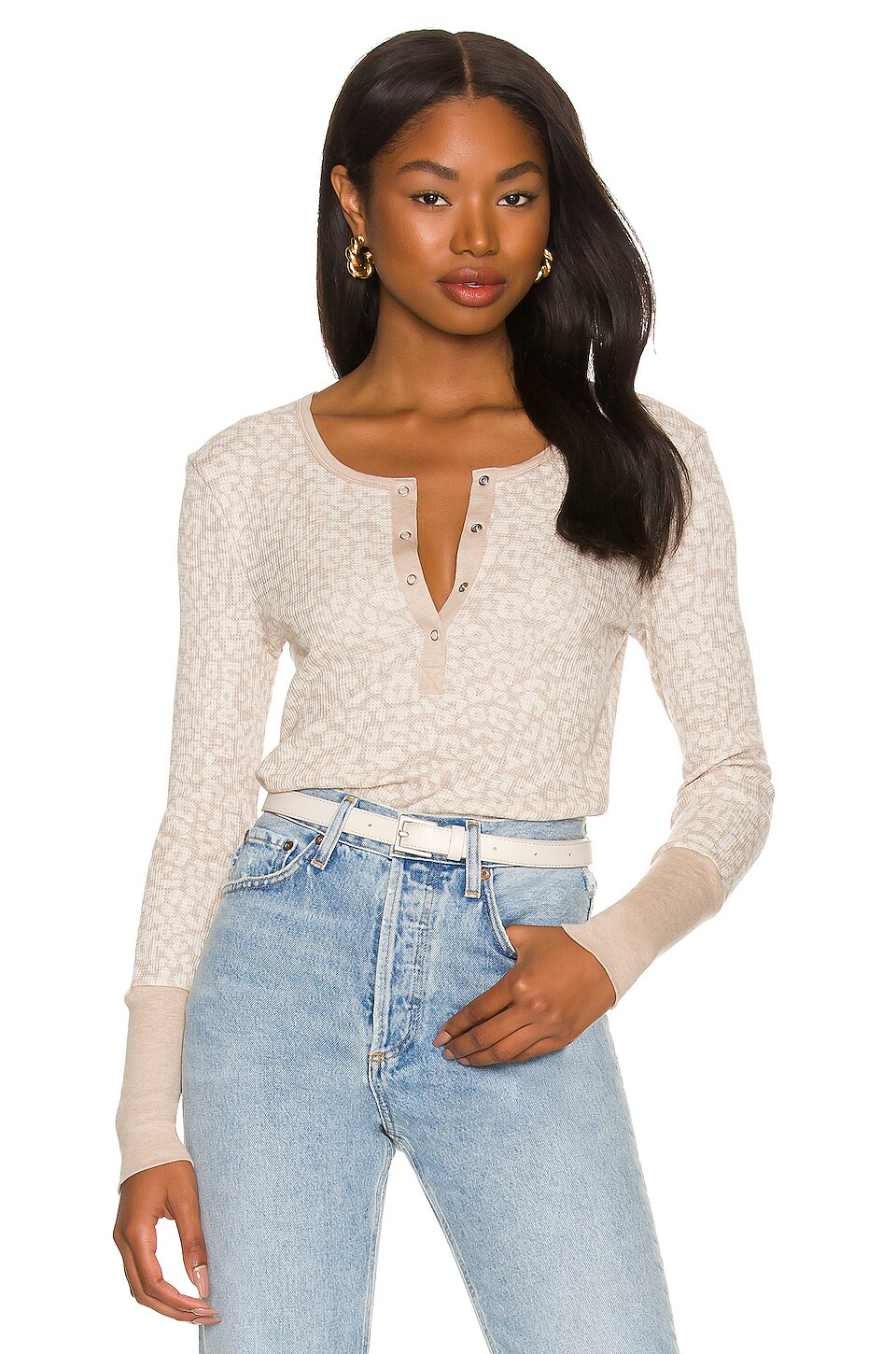 splendid leopard henley