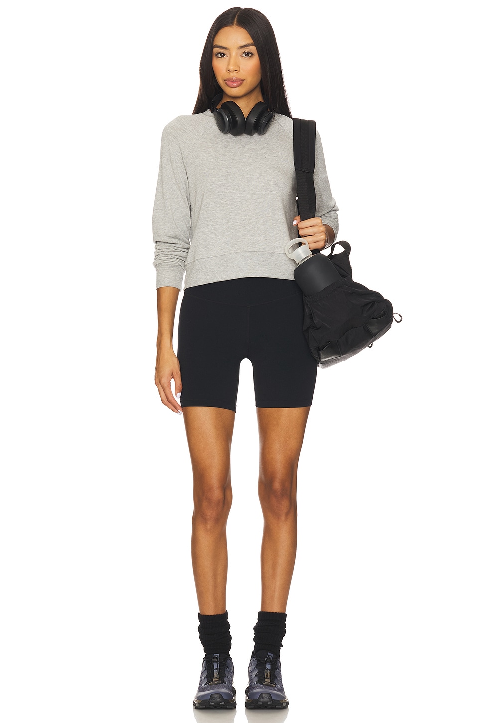 (取寄) スピリッツ 59 レディース ブルックス フリース ロング スリーブ スウェットシャツ Splits59 women Brooks Fleece Long Sleeve Sweatshirt Heather Grey Splits59 BROOKS スウェットシャツ - Heather Grey | REVOLVE