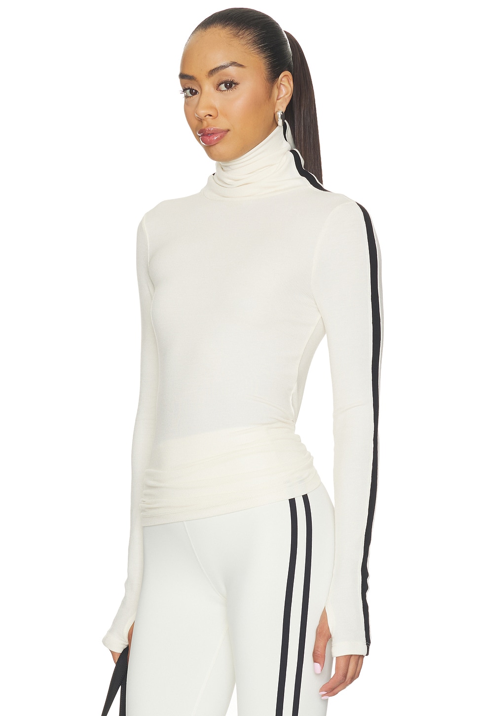 Jackson Rib Full Length Turtleneck Top - thumbnail 2