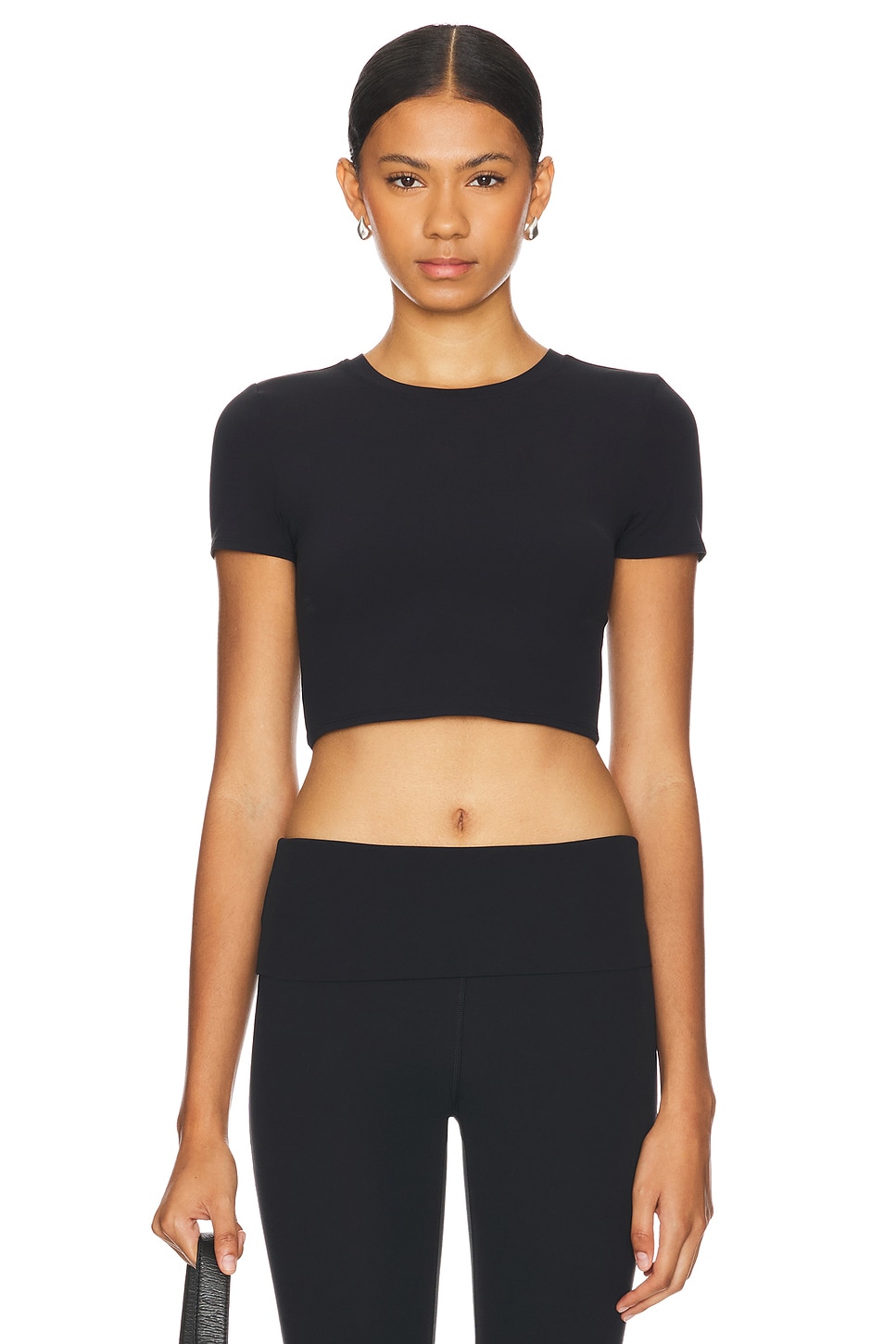 ★andar★ Air Expert Half Neck Crop Top Airweight S/S Crop - White – SPLITS59
