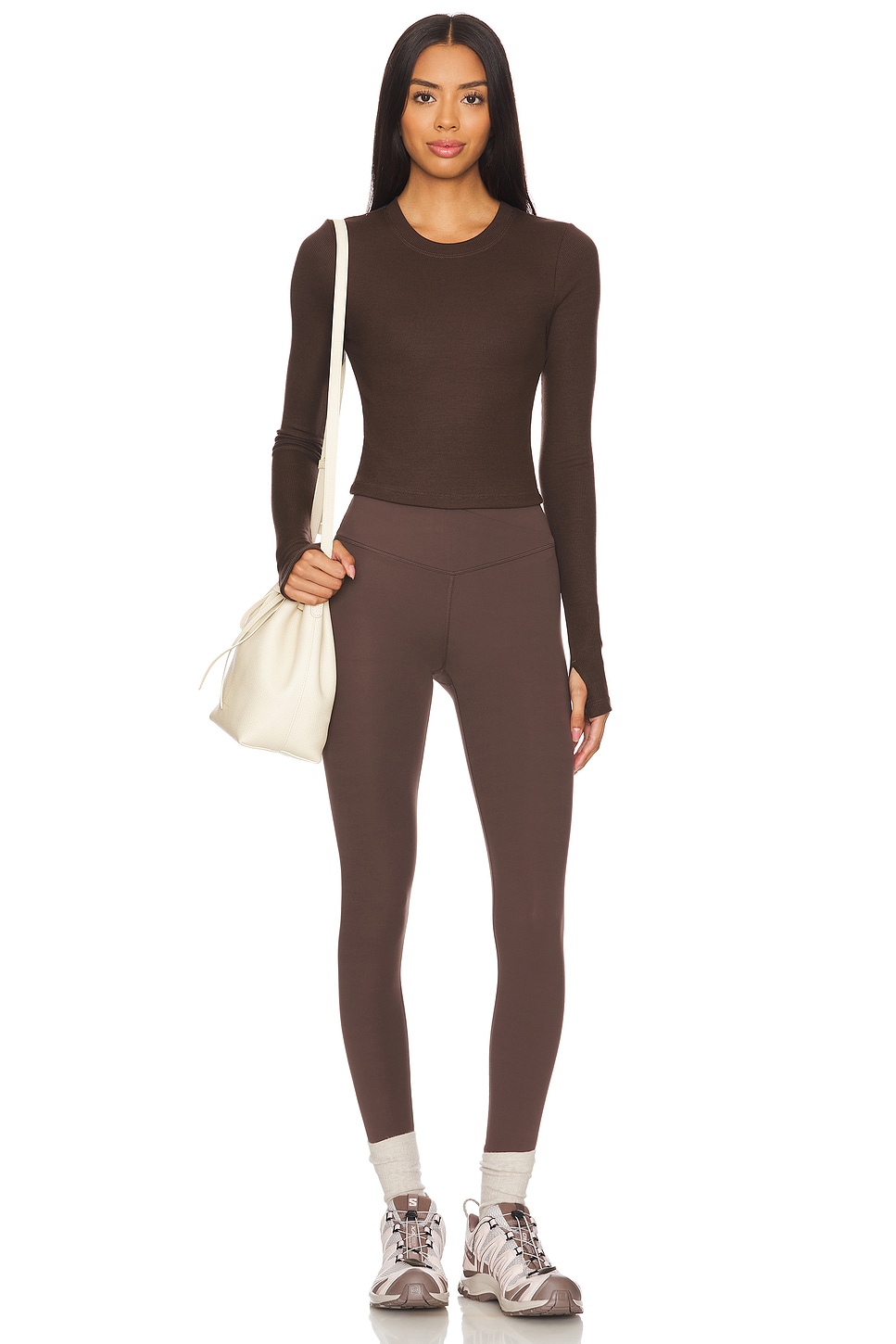 Splits59 Louise Rib Long Sleeve Crop Top thumbnail
