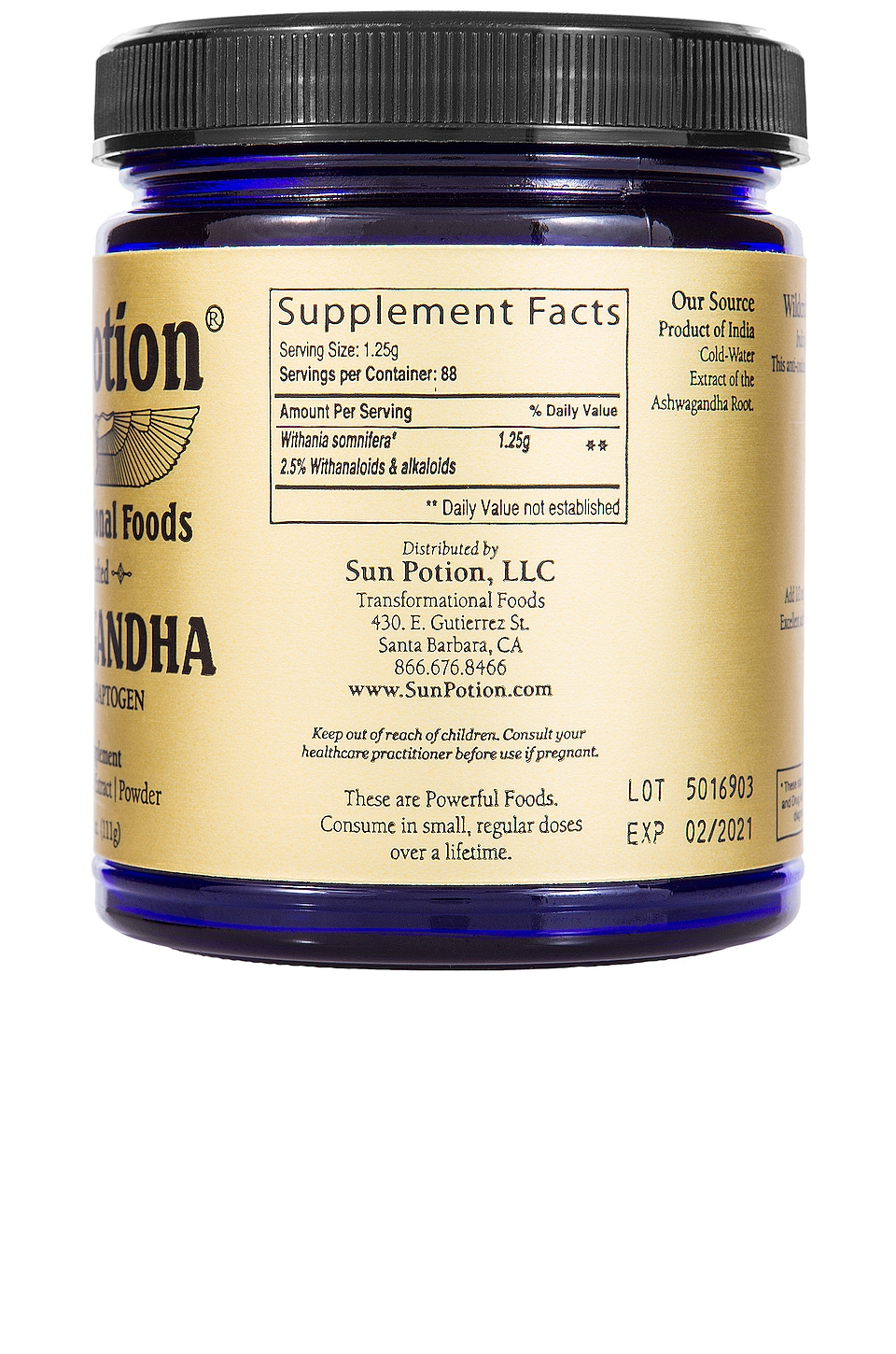 Organic Ashwagandha Ayurvedic Adaptogen Powder - thumbnail 3