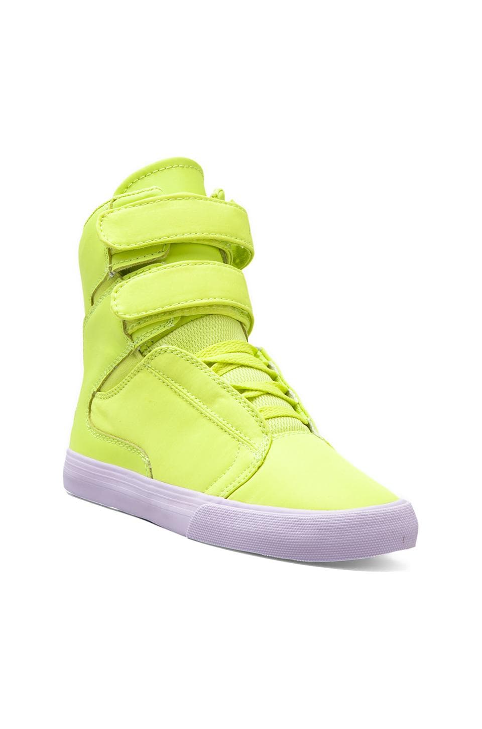 eeuwig Meisje grip Supra Society Sneaker in Fluorescent Yellow | REVOLVE