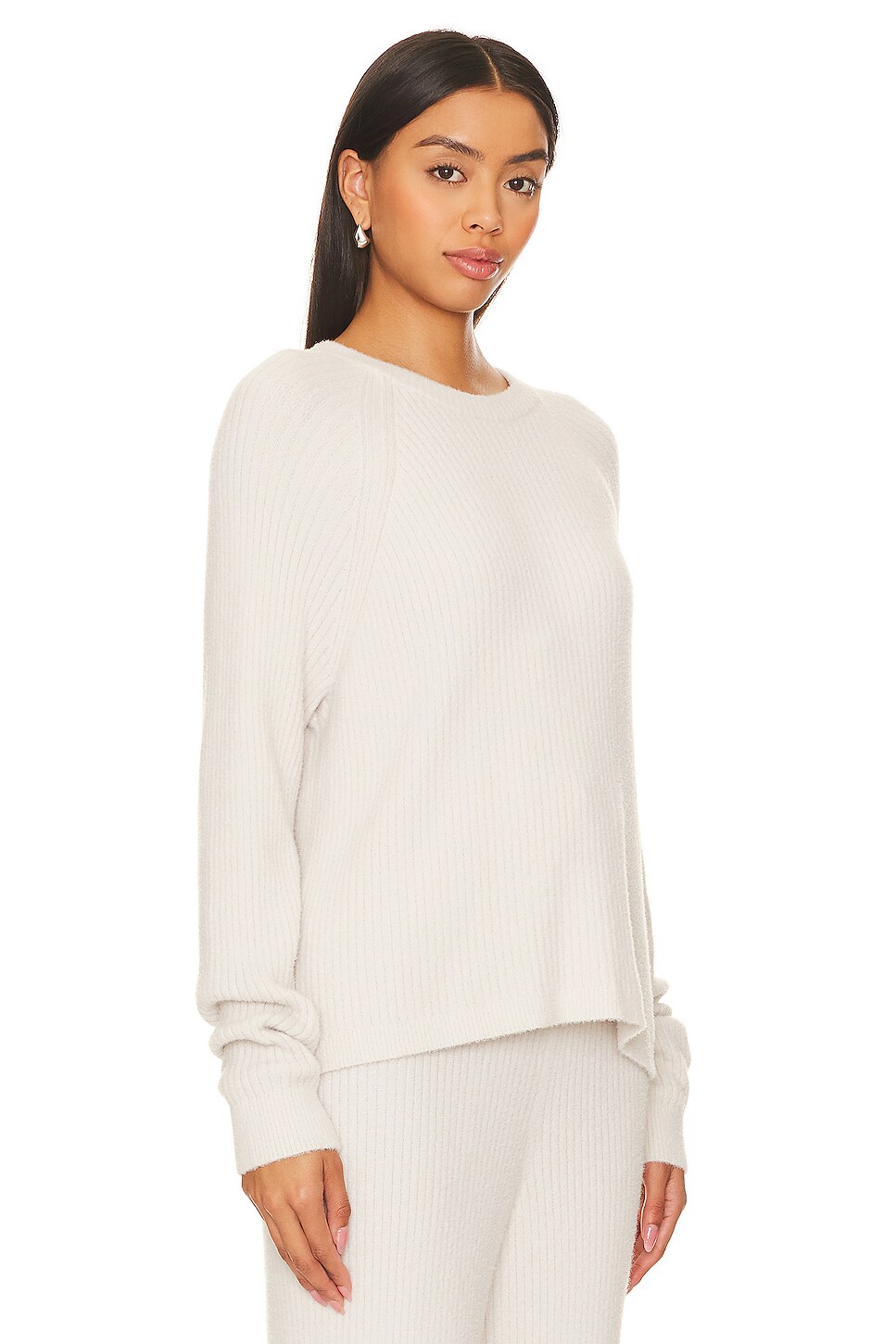 Boxy P Spiritual Gangster Boxy Chenille Sweater in White Sand | REVOLVE