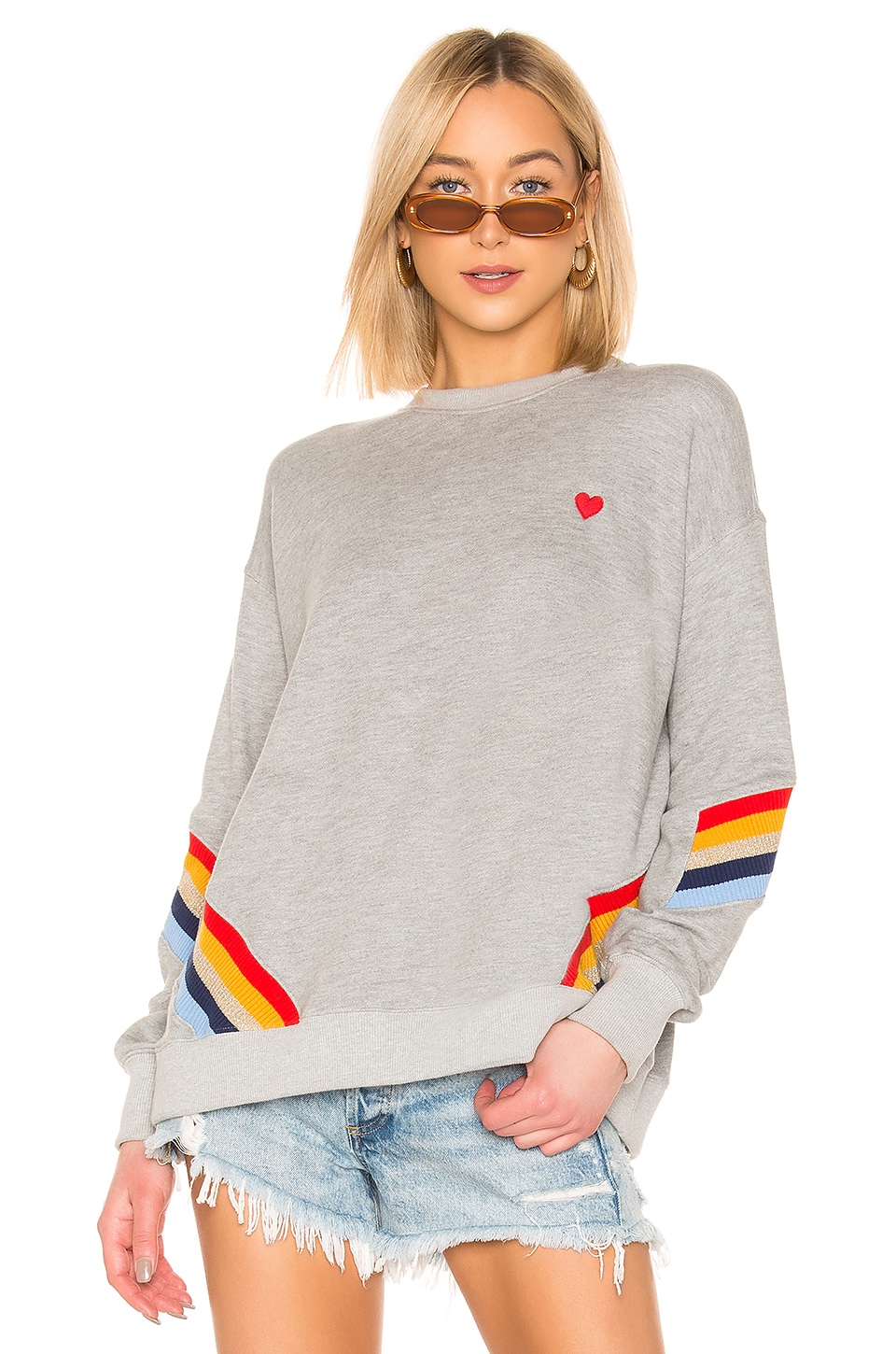 spiritual gangster heart stripe sweatshirt