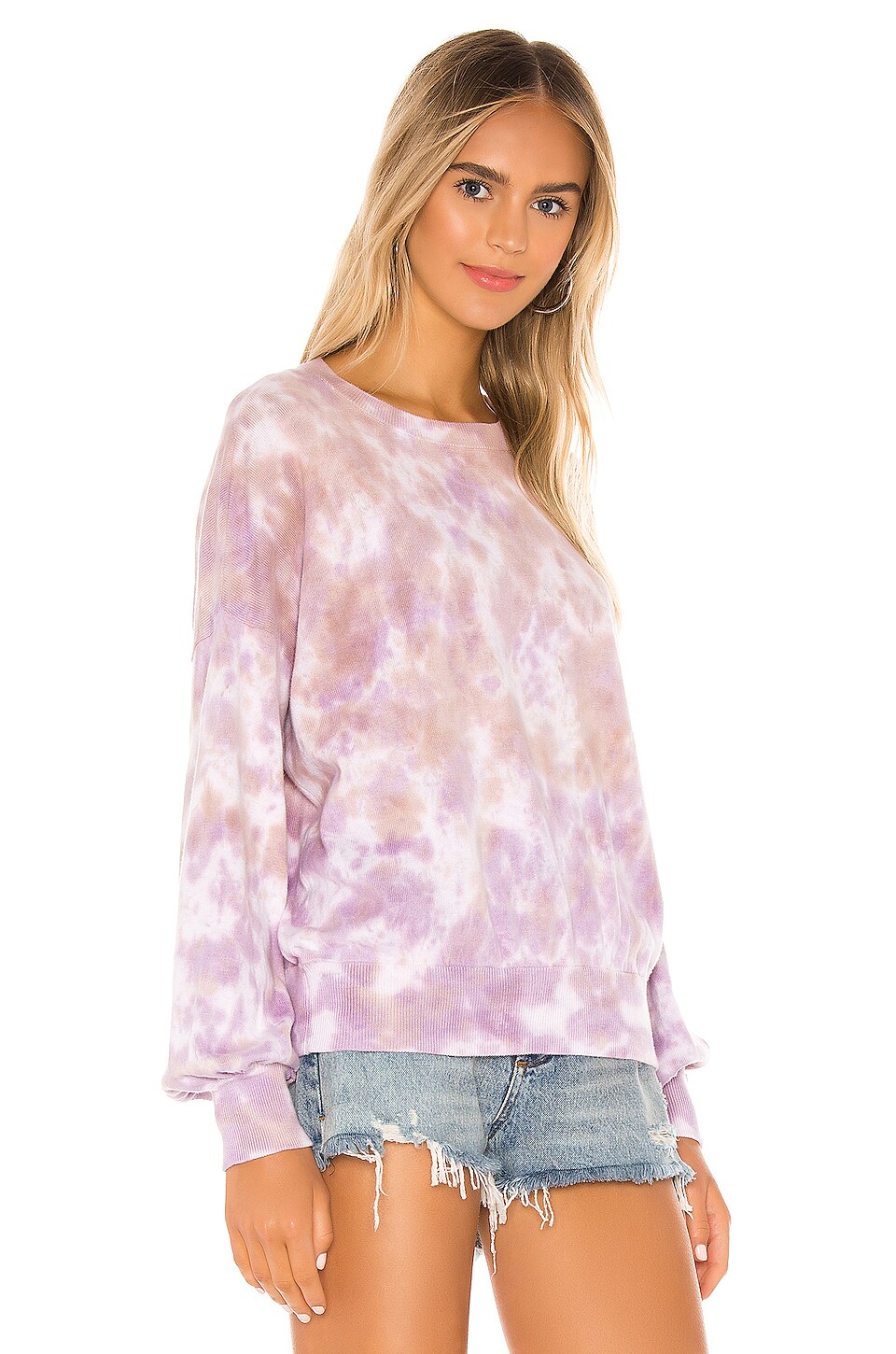 Spiritual Gangster SG Block Party Sweater in Camel Cloud Tie Dye | REVOLVE
