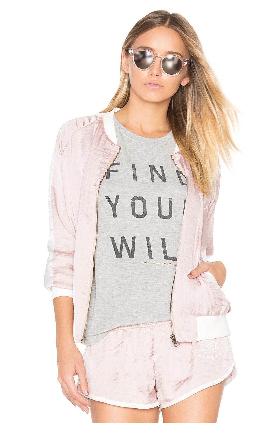 Spiritual Gangster Dreamer Hamsa Jacket in Blush REVOLVE