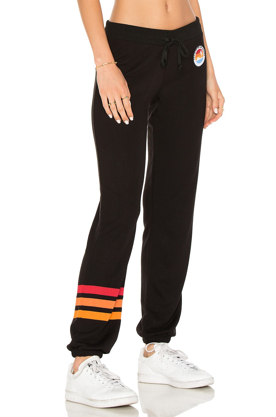Spiritual Gangster Aloha Love Bliss Sweatpants in Vintage Black