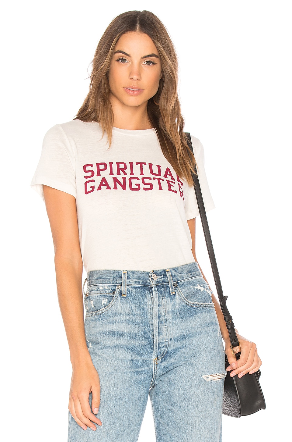 Spiritual Gangster Sg Varsity Rec Tee In Stone Revolve