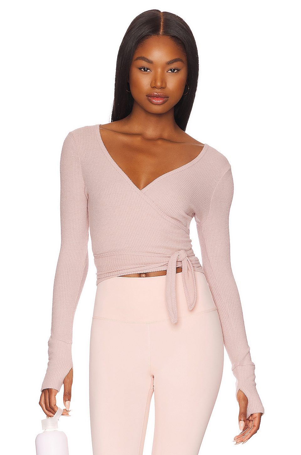 Spiritual Gangster ТОП С ДЛИННЫМ РУКАВОМ REVERSIBLE BALLET в цвете Rose  Quartz | REVOLVE