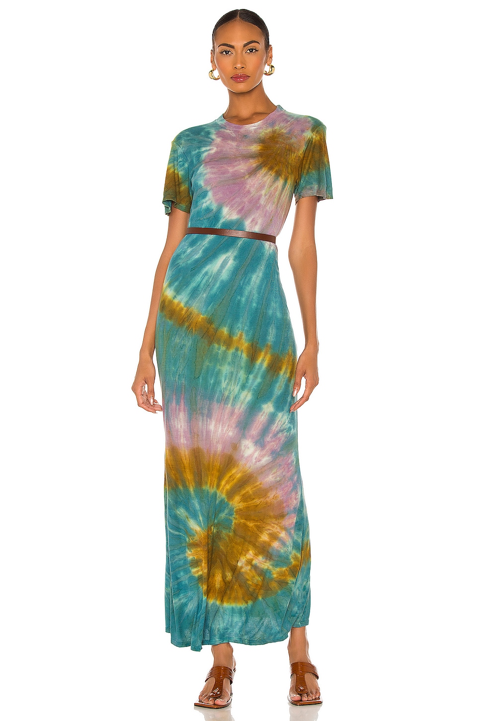 crew neck maxi dress