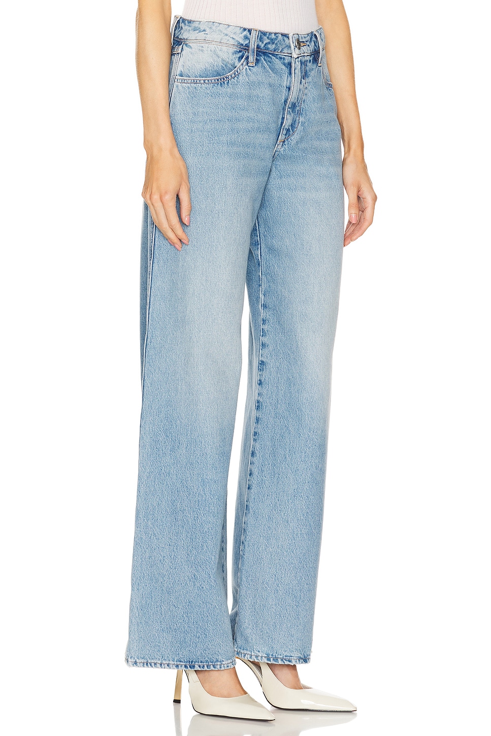 SPRWMN Mid Rise Wide Leg Jeans