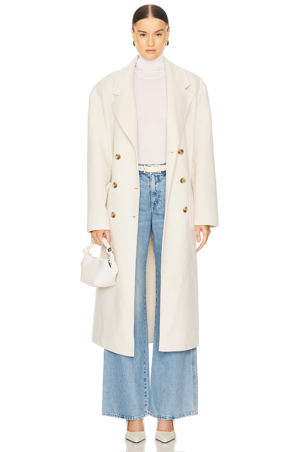SPRWMN Mid Rise Wide Leg Jeans