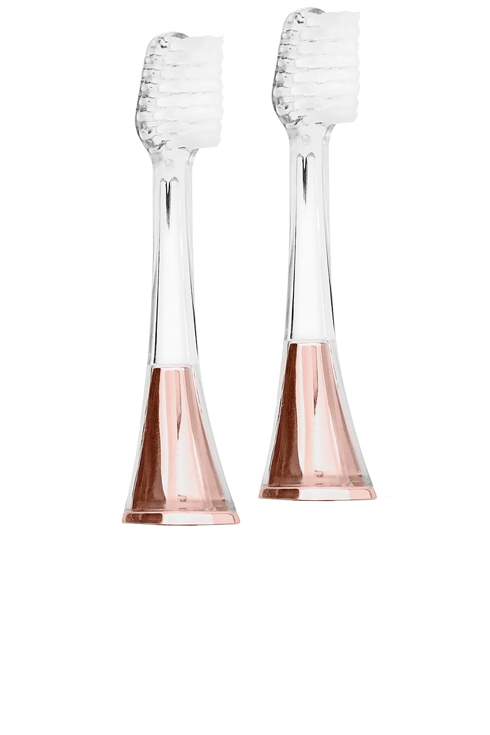 Shop Supersmile Zina45 Sonic Pulse Toothbrush Replacement Heads 2 Pack In Chrome Rose Gold