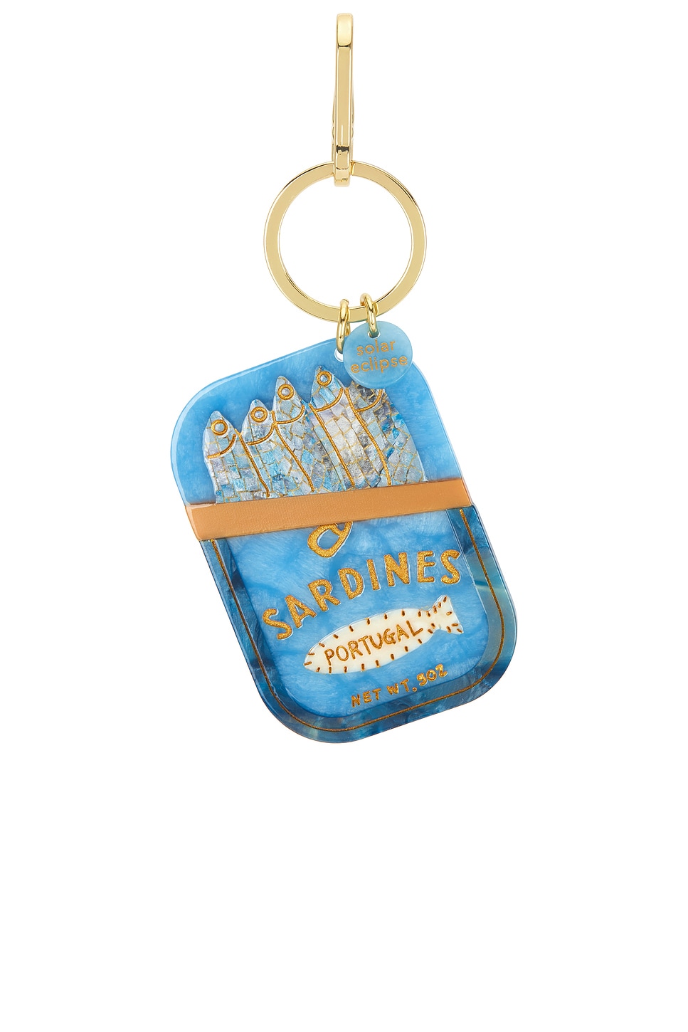 Hand-Painted Sardines Bag Charm + Keychain - thumbnail 2