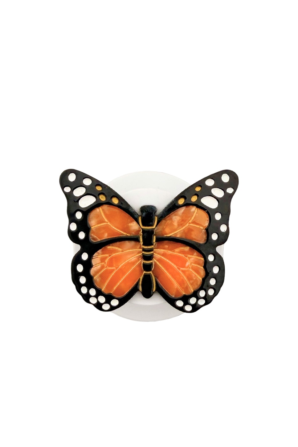 Hand-Painted Monarch Butterfly Grip Charm - thumbnail 2