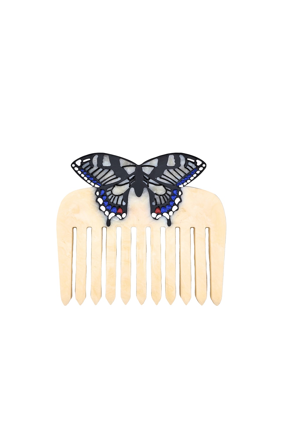 Hand-painted Swallowtail Pocket Comb - thumbnail 3