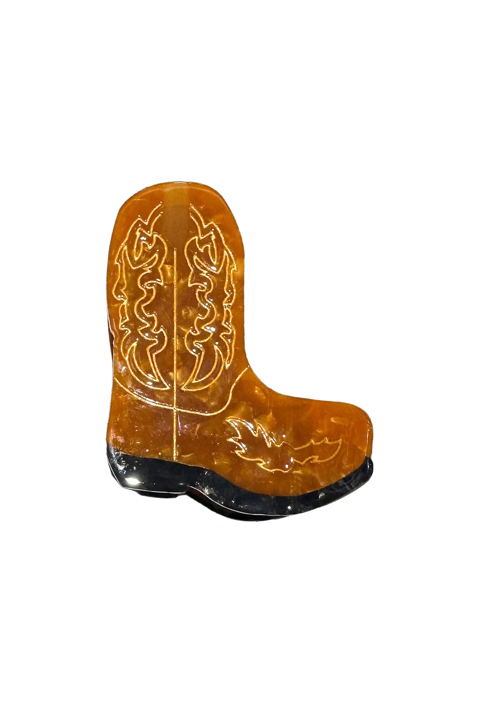 Hand-painted Cowboy Boot Claw Hair Clip